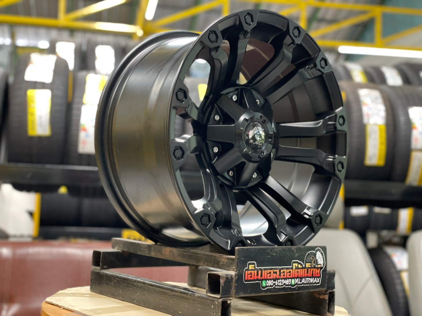 ล้อแม็กซ์ใหม่ขอบ16 6รู11นิสสัน นาวาร่า (Nissan Navara) ลายออฟโรด สีดำ