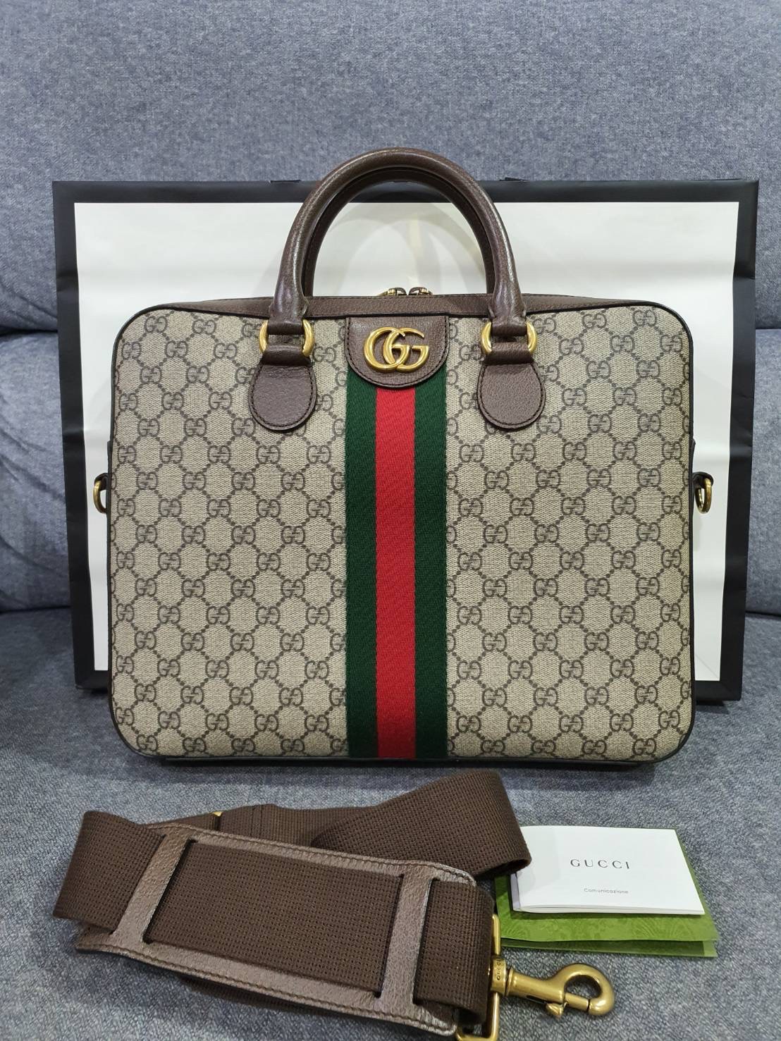 กระเป๋าใส่เอกสารแบรนด์Gucci Ophidia GG Briefcase