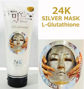 24K Silver Mask L-Glutathione ครีมมาร์กหน้าเงิน 220ml บำรุงผิวหน้า ลดริ้วรอย
