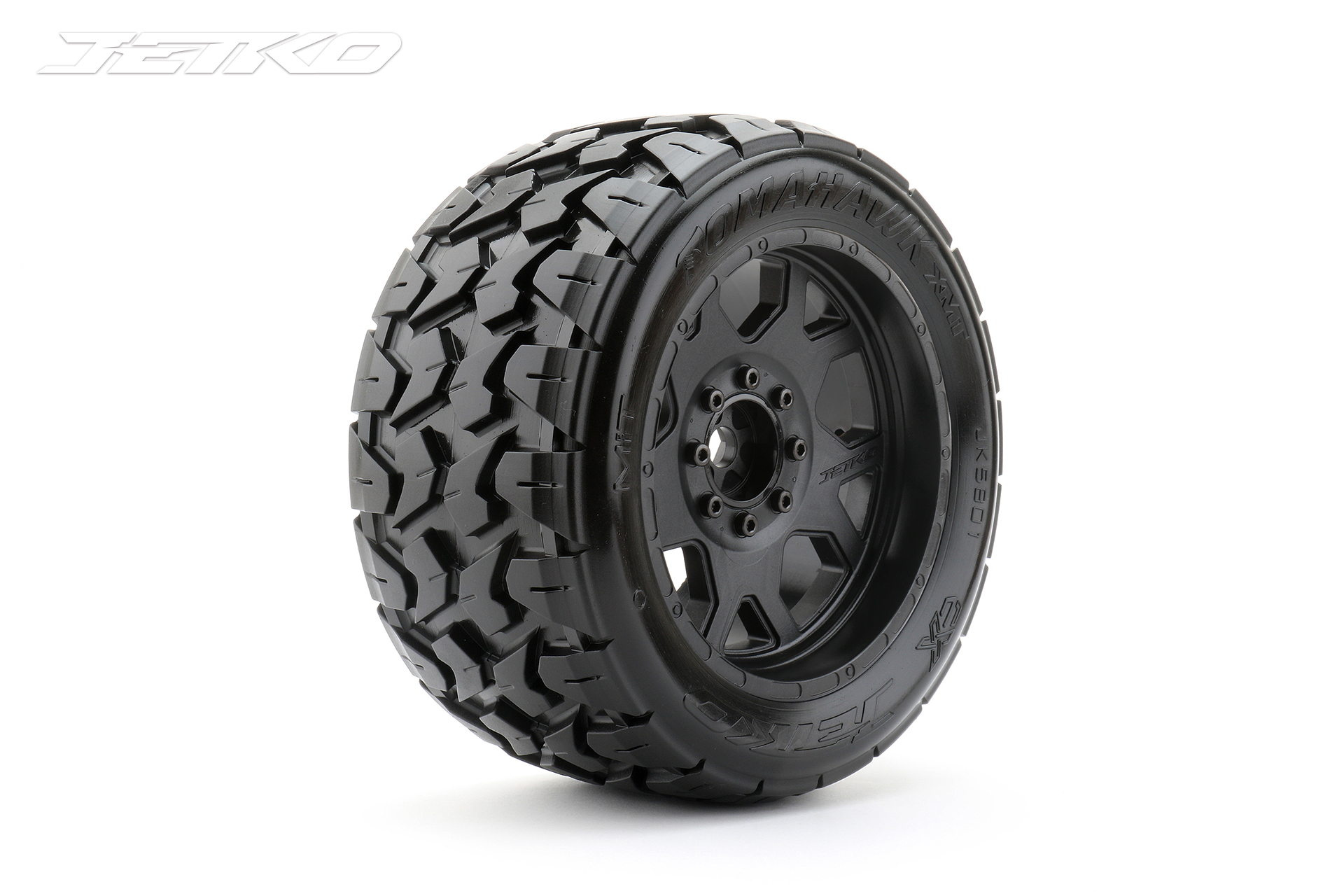 JK5801CB TOMAHAWK 1/5 XMT EX-TOMAHAWK/Claw Rim/Black/Medium Soft/Glued/Blted 24mm for traxxas X-Maxx 1pair