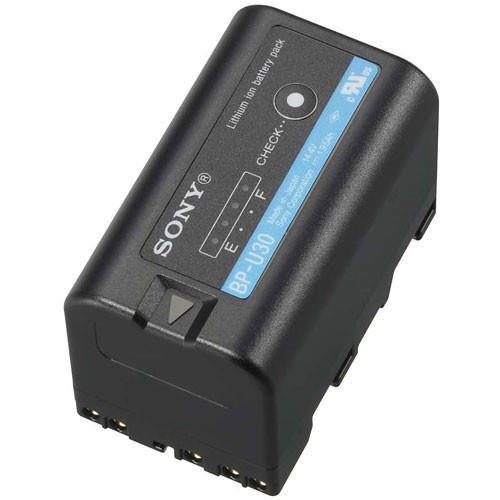 Sony BP-U30 Lithium-Ion Battery - for PMW-EX1 Camcorder, INFO Function, 23 Wh