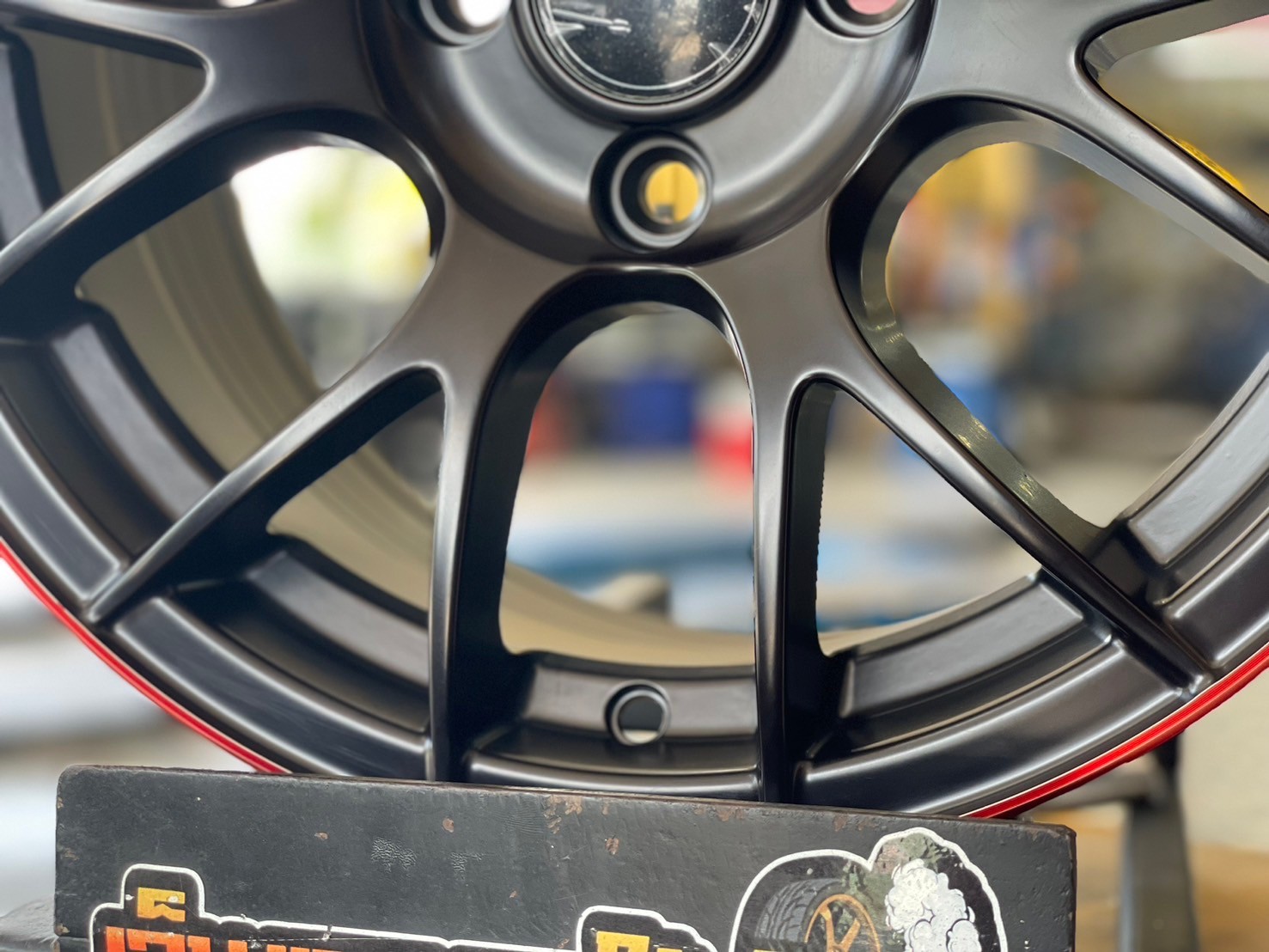 ล้อแม็กซ์ใหม่ขอบ15" #INFERNO Model5005 15x7 ET32 4x100 สีดำขอบแดง