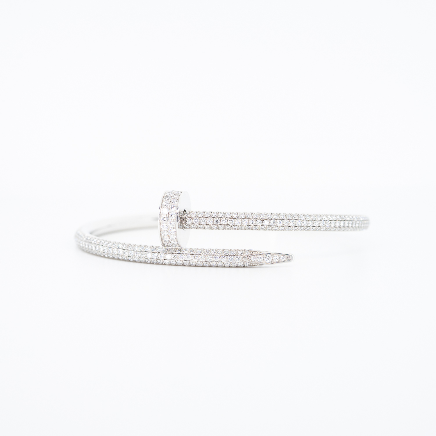 **Sold** แหวน Cartier Juste Un Clou Bracelet with Pave Diamond ทองขาว18K ไซส์ 16# (Used) +กล่องและการ์ดไทย2022