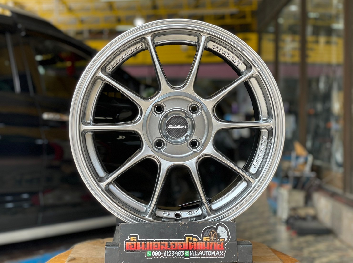 ล้อแม็กซ์ใหม่ขอบ15 #TC105X ล้อไทย Brightwheel BW-59 15x7 ET35 4x100 สีเทากัน