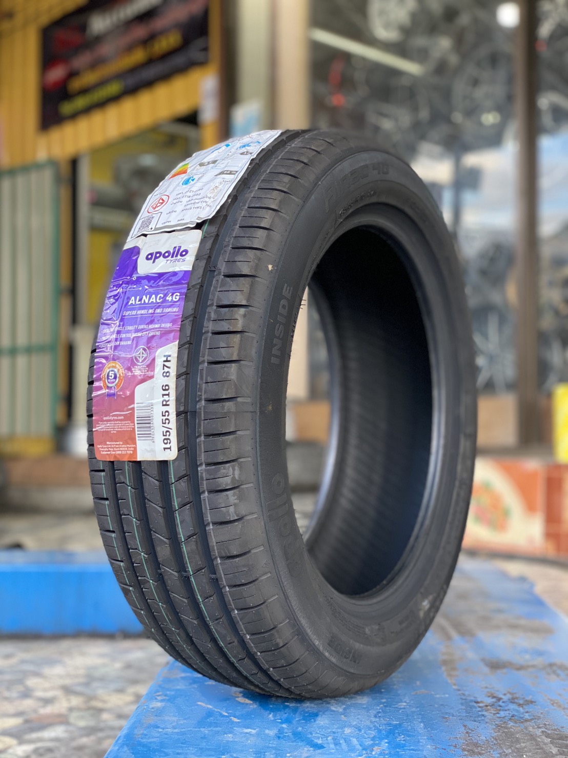 Apollo Alnac4G 195/55R16 ยางใหม่ปี2020 จัดส่งฟรีทั่วประเทศ พร้อมติดตั้งที่ร้านฟรี