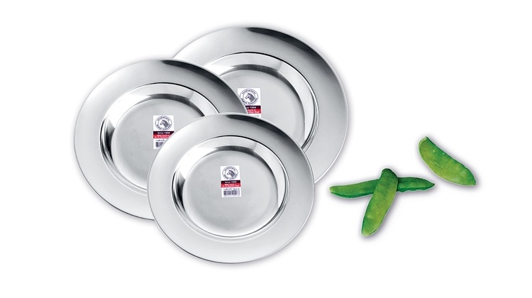 120120 จานสเตนเลส ทรงลึก 8 นิ้ว ตราหัวม้าลาย