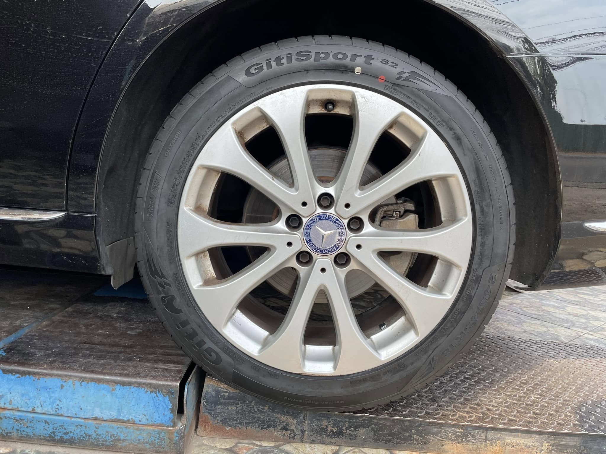 BENZ_E220d เปลี่ยนยาง❗️ #GITI_SportS2_245/45R18 ยางสมรรถนะการขับขี่สูง