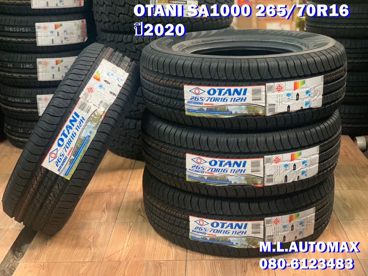 OTANI SA1000 265/70R16 ยางใหม่ สมรรถนะสูง ยางผลิตปี2020 ราคาพิเศษพร้อมติดตั้งฟรี สนใจสอบถามเพิ่มเติมได้ค่ะ