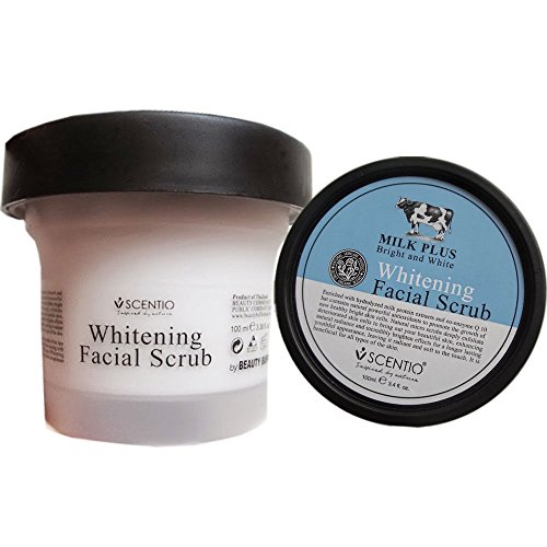 Scentio Milk Plus Whitening Q10 Facial Scrub สครับผิว