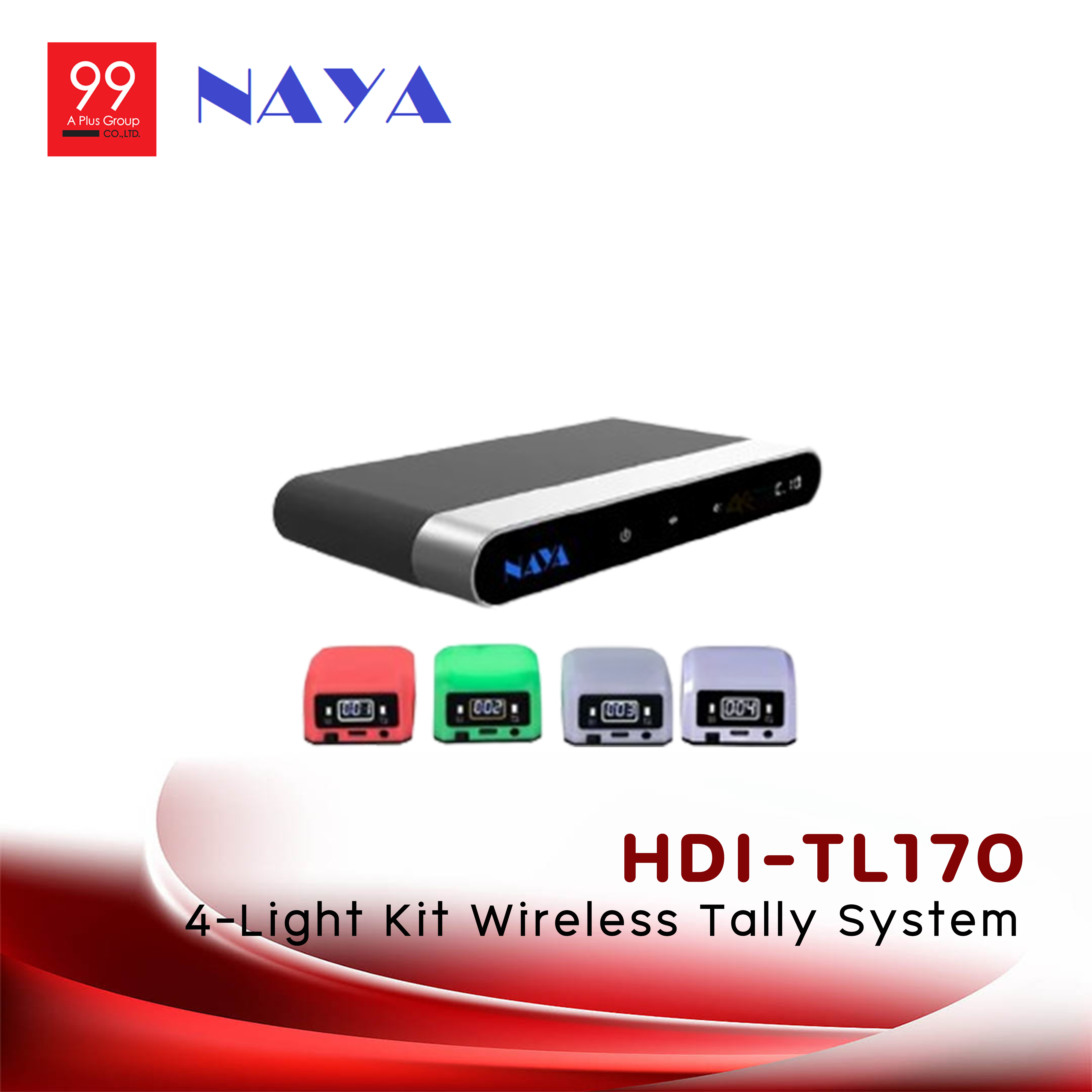 NAYA HDI-TL170 4-Light Kit Wireless Tally System