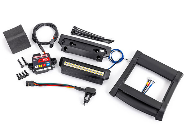 9690 LED light set, Sledge, complete (includes body bumper with LED lights, roof skid plate with LED lights, #6590 high-voltage power amplifier)