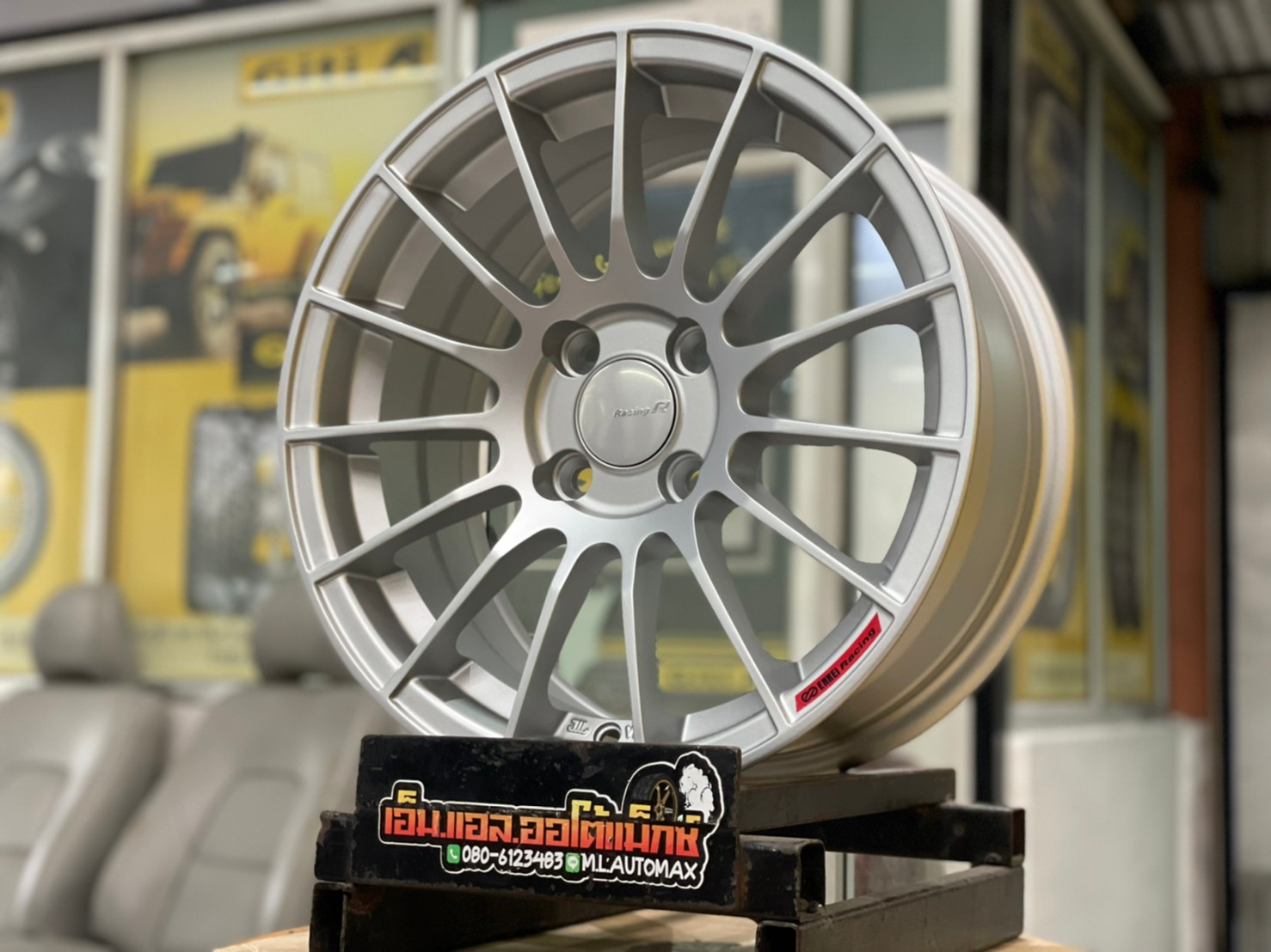 ล้อแม็กซ์ใหม่ขอบ15 RS05RR สีบรอนซ์ซิลเวอร์ กว้าง7ออฟ35 4รู100 SSW