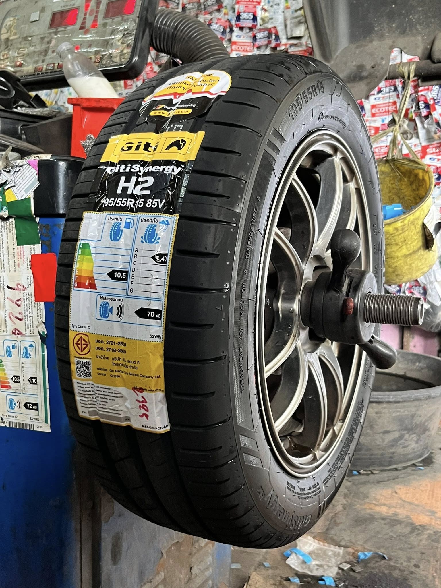 MAZDA2🚘เปลี่ยนยาง 🛞🐘#GITI #SynergyH2 195/55R15