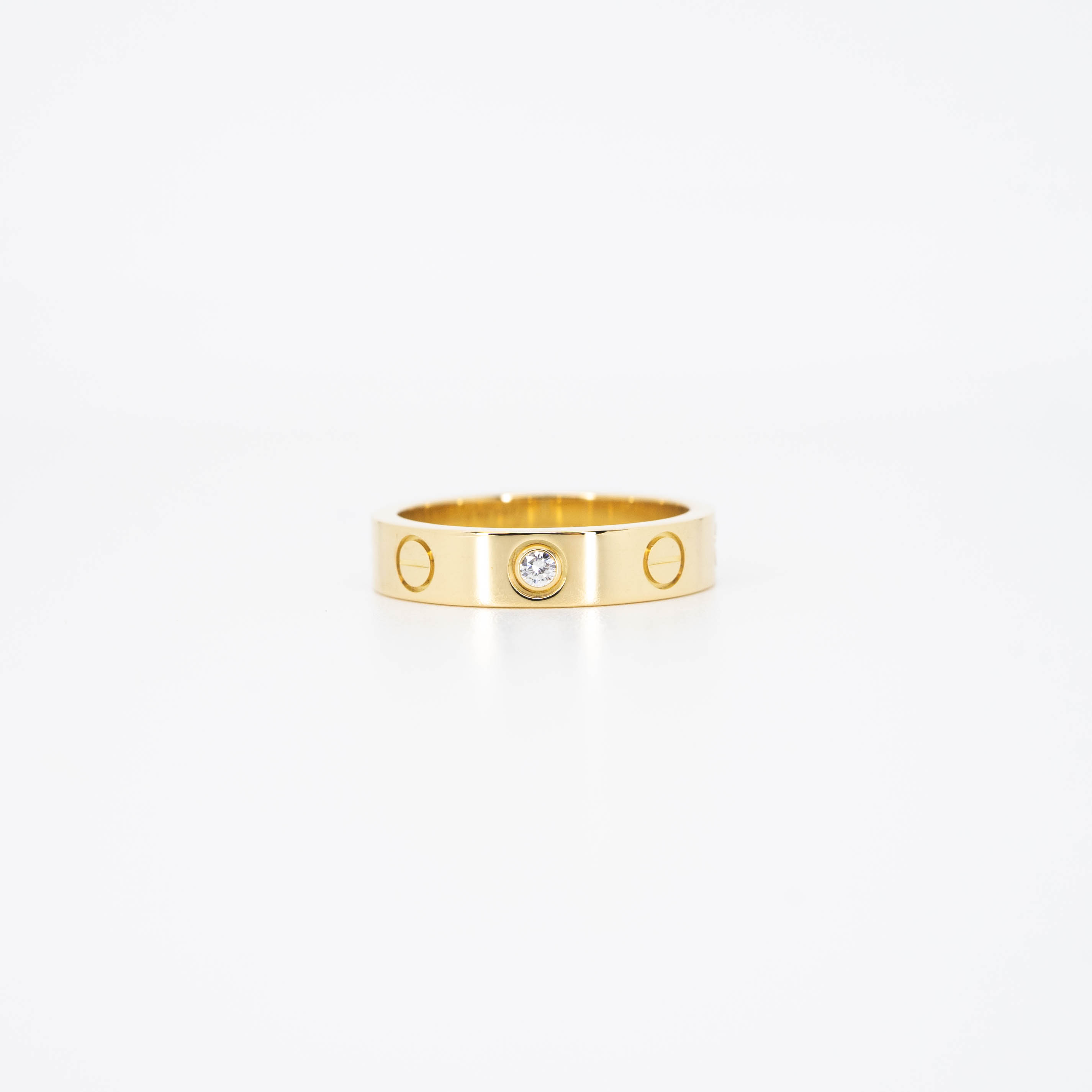 แหวน Cartier Love band 1Diamond ทองคำ18K ไซส์ 47# (Used)