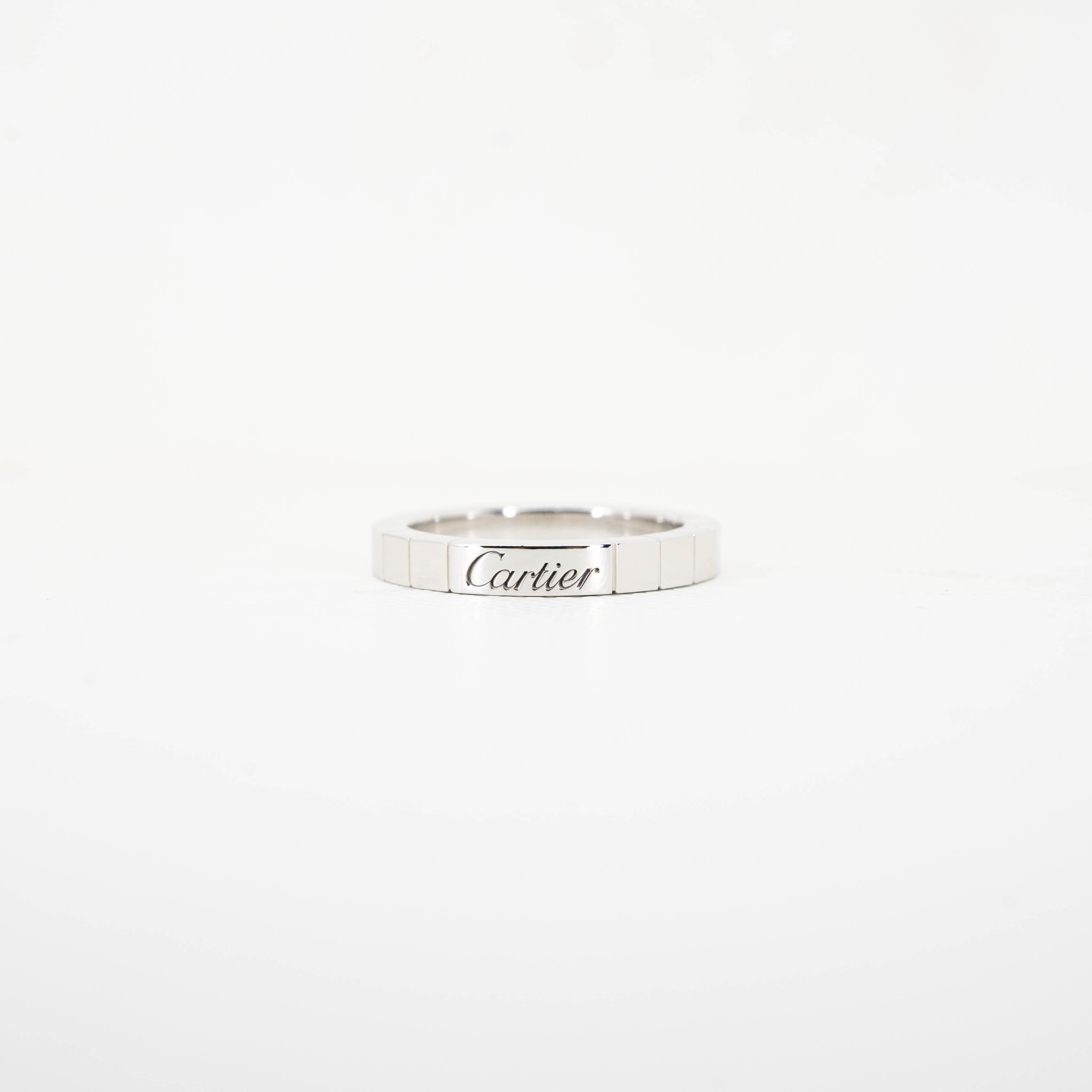 ** Hold k.gam ** แหวน Cartier Lanieres ทองขาว18K ไซส์ 52# (Used)