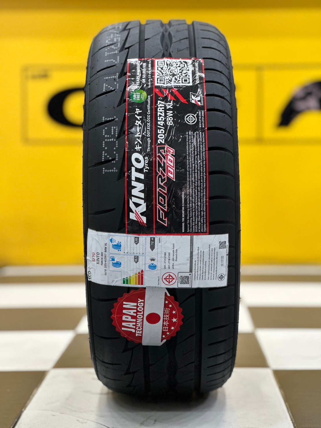 KINTO FORZA 001 Treadwear 280 205/45R17 ยางใหม่ปี2024