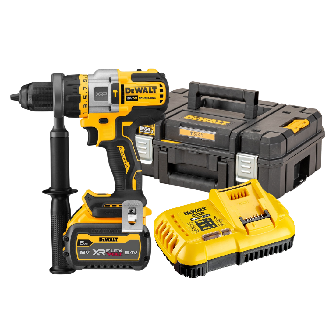 ชุดสว่านกระแทกไร้สาย ไร้แปรงถ่าน 20V Flexvolt Advantage No.DCD999T1-B1 DEWALT (พร้อมแบตเตอรี่เเละแท่นชาร์จ)