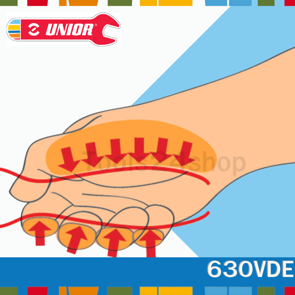 ไขควงลองไฟเดี่ยว 220-250V VDE ด้ามสีแดง กันไฟฟ้า รุ่น 630VDE UNIOR