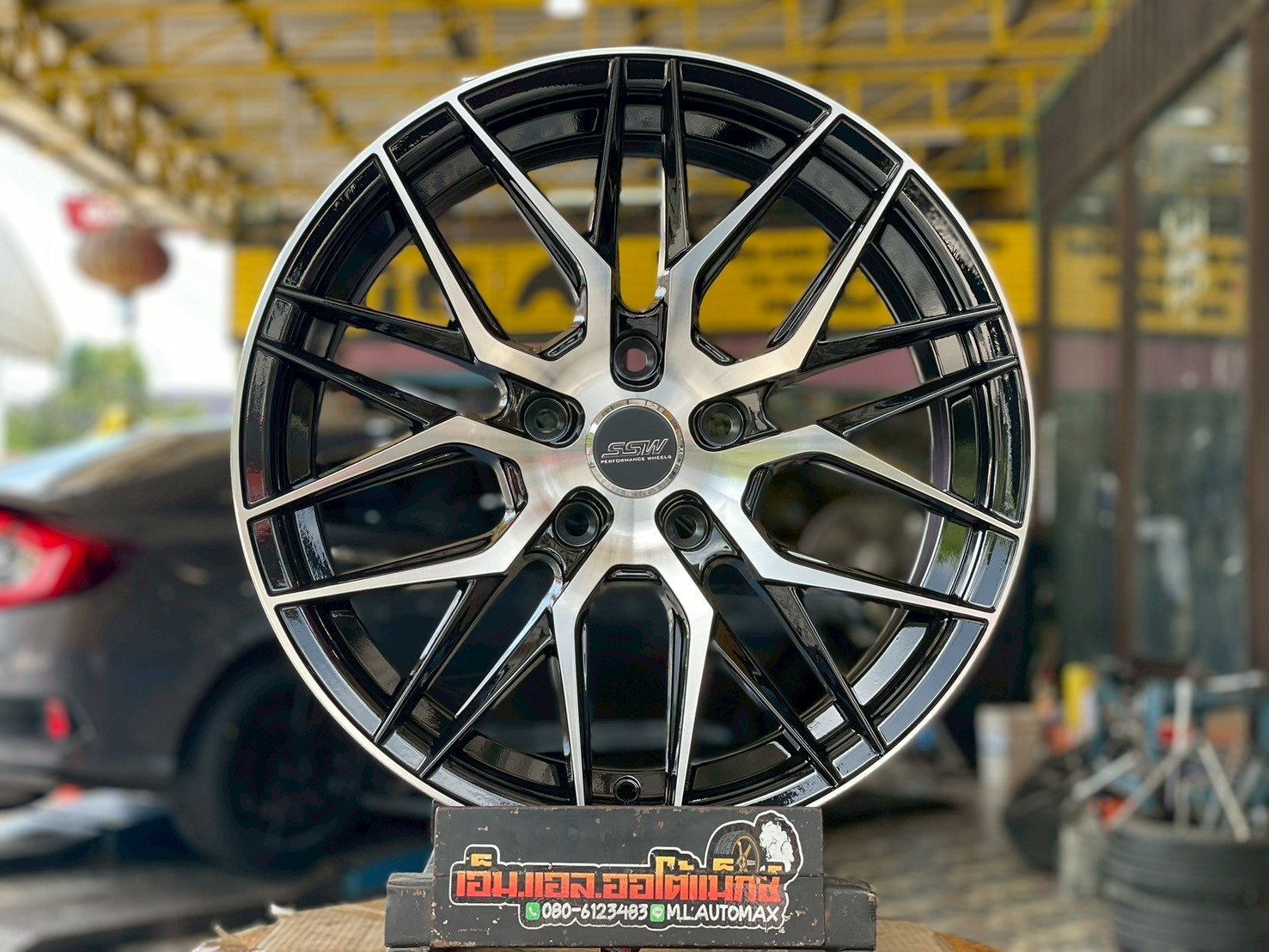 ล้อแม็กใหม่ขอบ17 #Stamford Sport Wheels #SSW348 สีดำหน้าเงา