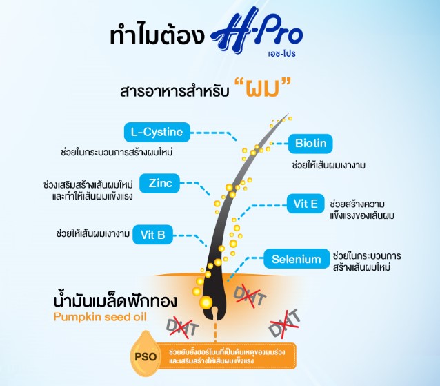 H-Pro สารอาหารสำหรับผม