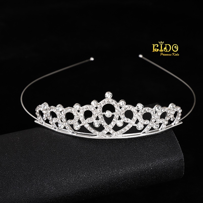 คาดผมเพชร(หน้าร้านอยู่รัชดา)KF699 สีเงิน มงกุฏเพชร ประดับผม