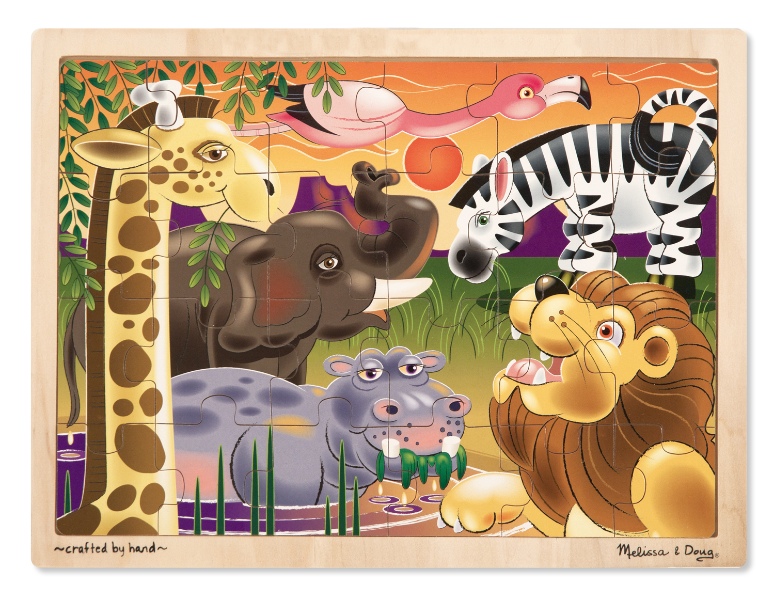 JBM114-2937 Wooden Jigsaw 24 pc Puzzle - Africa
