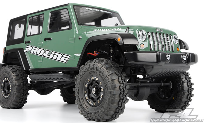 PRO-3336-00 Jeep Wrangler Unlimited Rubicon Clear Body for 12.3" (313mm) Wheelbase Scale Crawlers