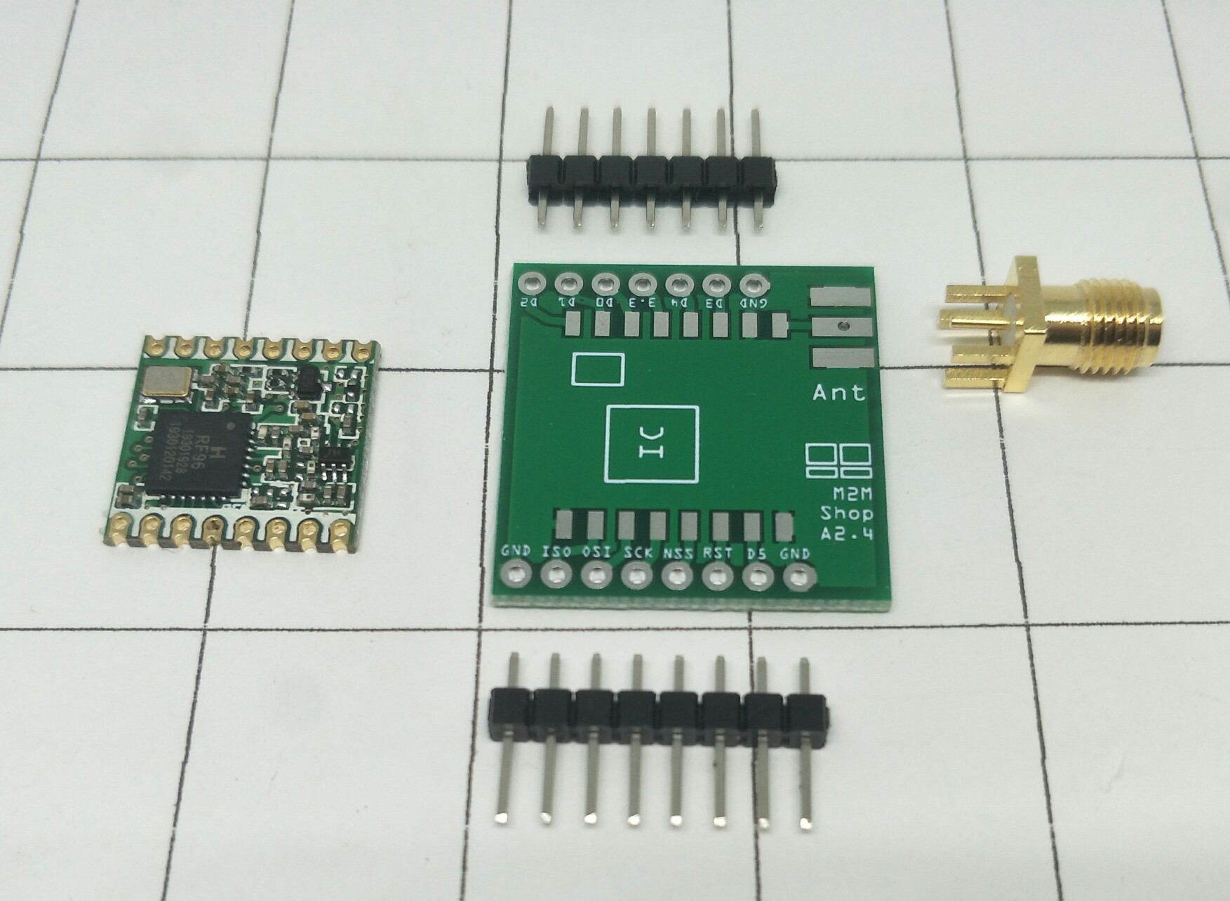 RFM95 พร้อม Breakout PCB V.A2.4 และขั้ว SMA