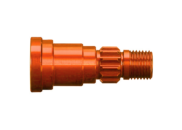 7768T Stub axle, aluminum (orange-anodized) (1) (for use only with #7750X driveshaft)
