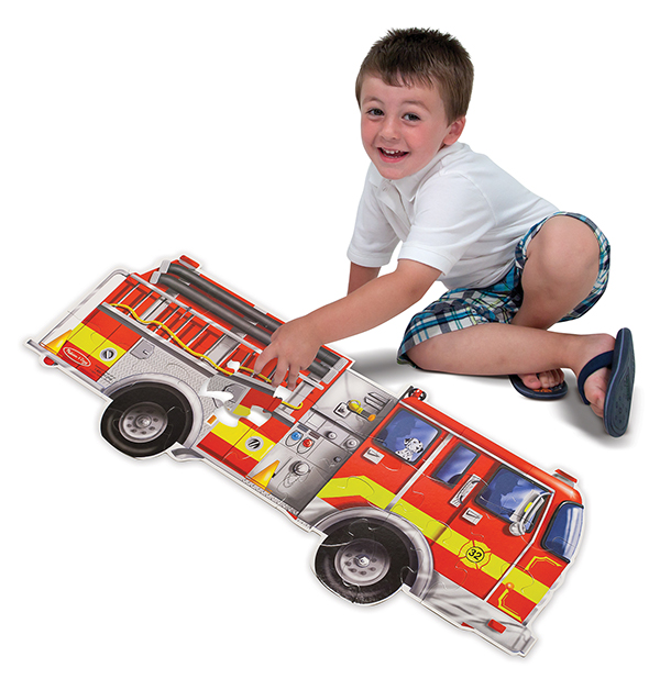 436 Giant Fire Truck Floor Puzzle - 24 Pieces