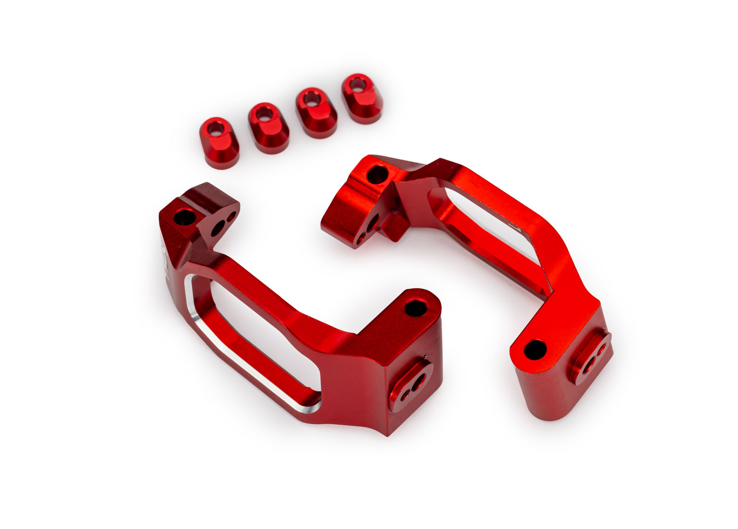 10232-RED Red Aluminum Caster Blocks (L&R)