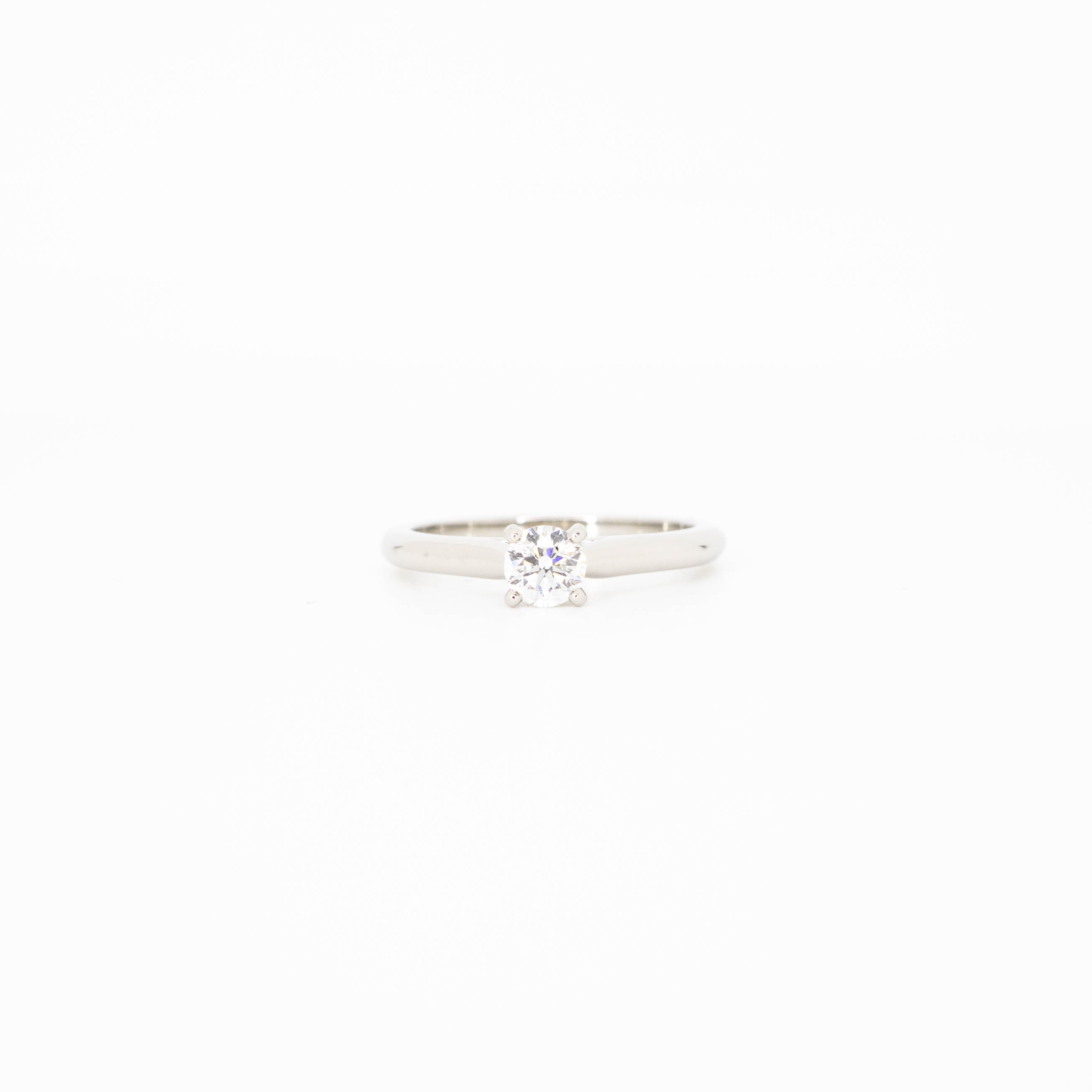 แหวน Cartier 1895 Solitaire ring with 0.32 E VVS2 Diamond Platinum950 ไซส์ 50# (Used)+กล่องและการ์ดและใบเซอร์ GIA