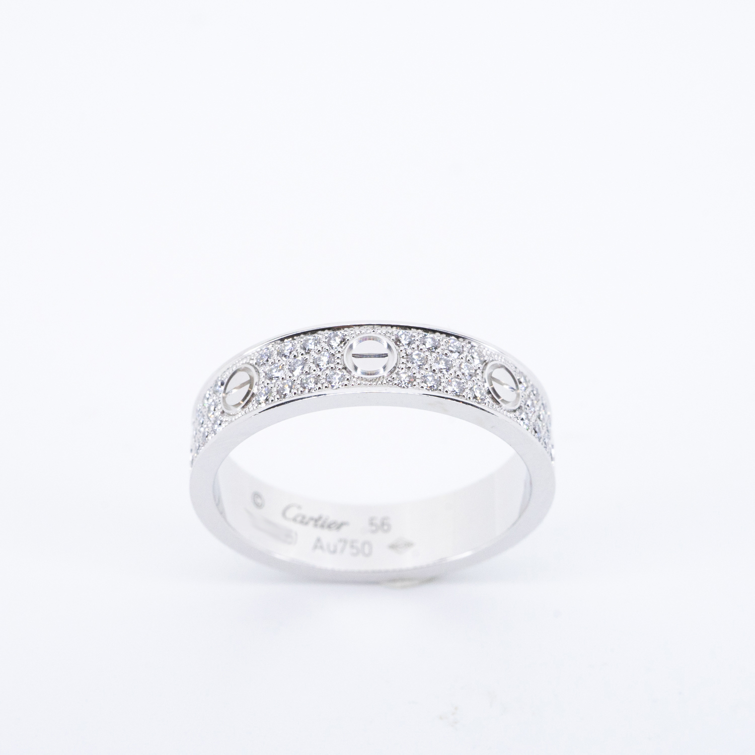 **Sold**Cartier Love Band with Pave Diamonds ทองขาว18K ไซส์ 56# (Used) +กล่องและการ์ดShopไทย2021