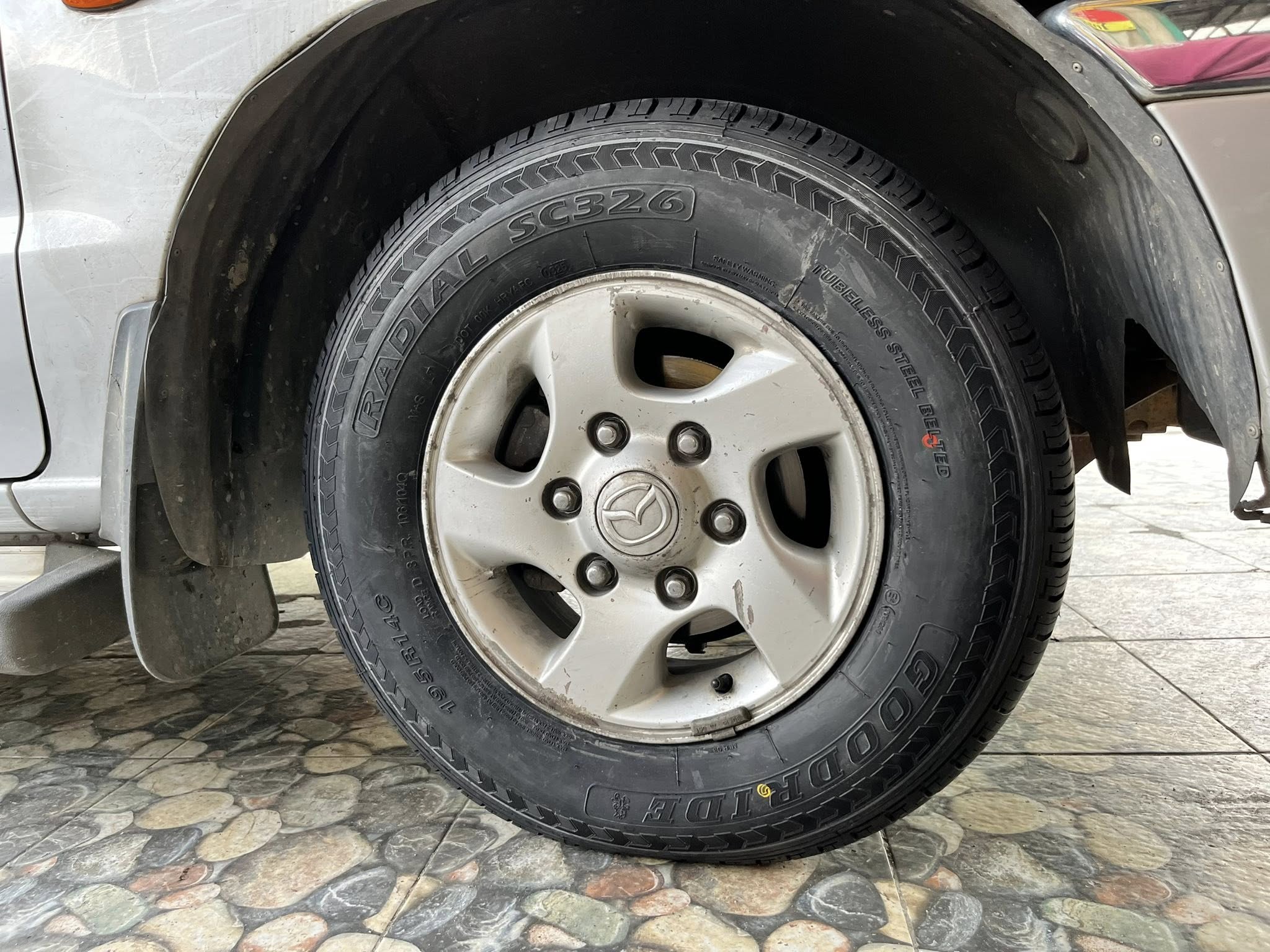 MAZDA_B2500🚘เปลี่ยนยาง 🛞🐘#GOODRIDE_SC326_195R14