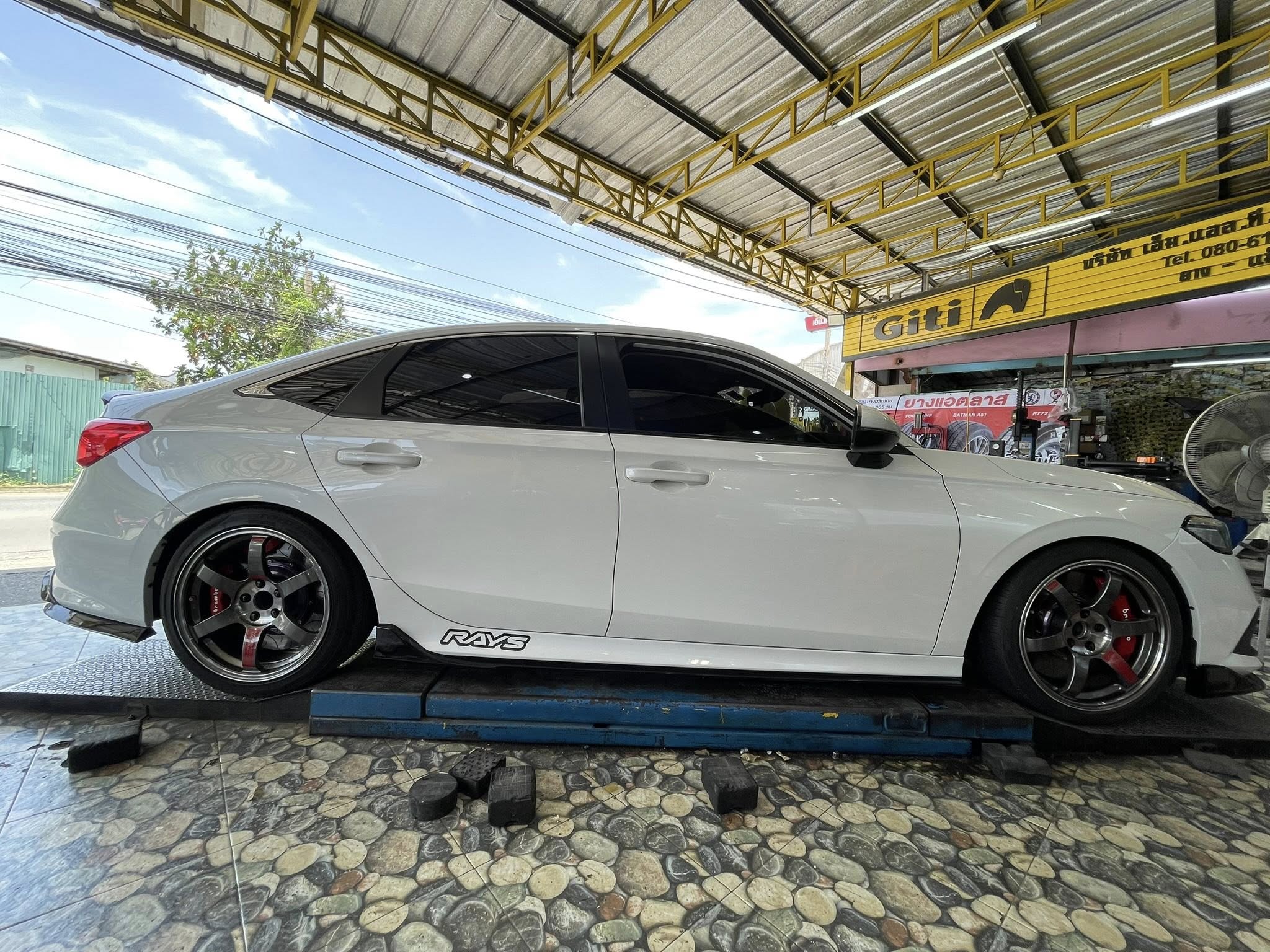 HONDA_CIVIC 🚘เปลี่ยนยาง 🛞🐘#GOODRIDE_SA77_235/40R18