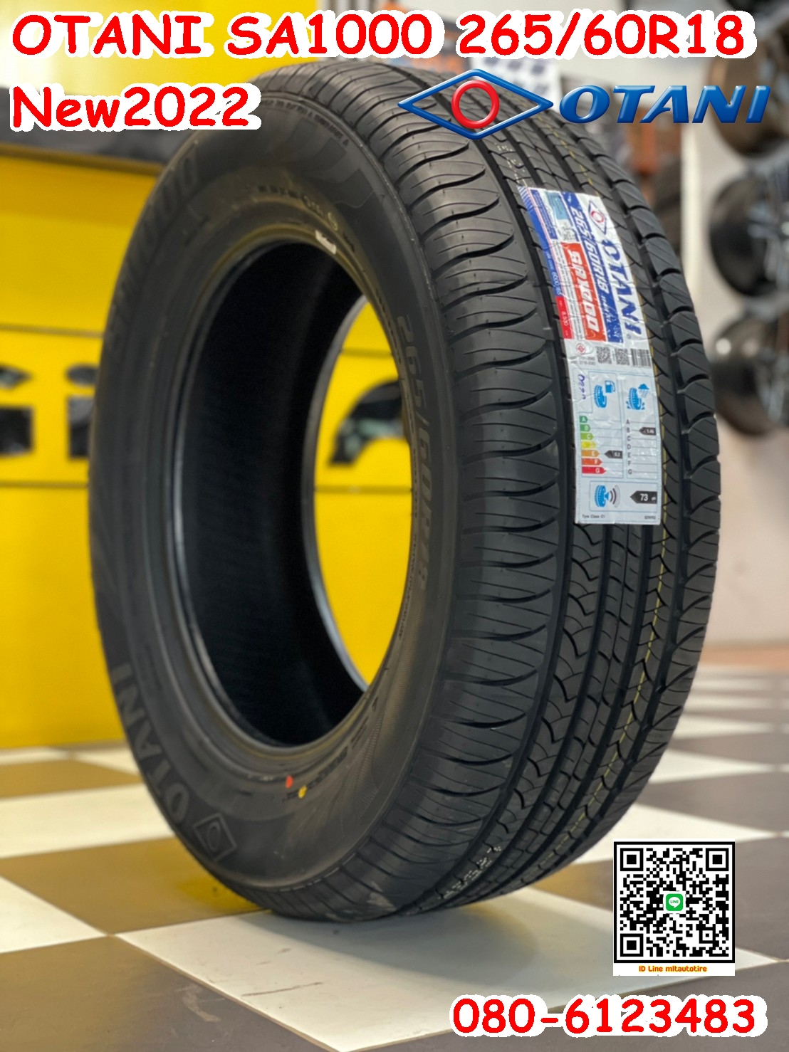 OTANI SA1000 265/60R18 ยางไทยคุณภาพดี ยางใหม่ปี2022 ราคาพิเศษพร้อมติดตั้งฟรี สามารถสอบถามเพิ่มเติมได้ค่ะ