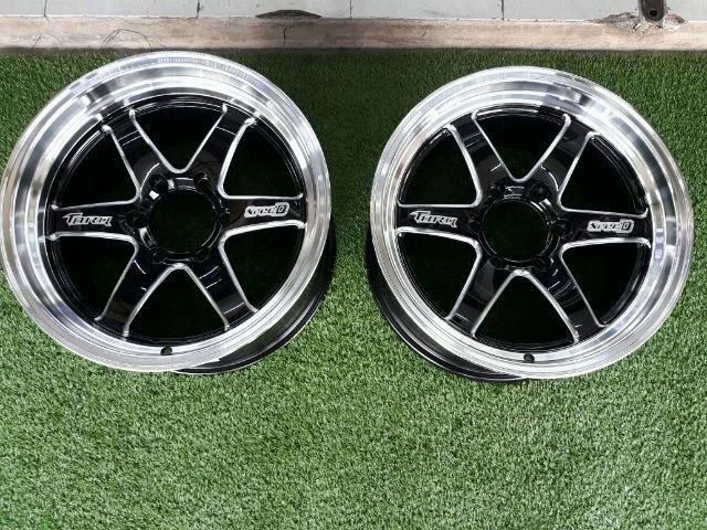 แม็กใหม่ D1Rขอบ18 กว้าง9.5/10.5 ออฟ25 ขนาด6รู139 สีดำขอบเงา งานLenso