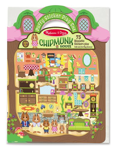 JBM174-9101 Puffy Reusable Sticker Set - Chipmunk
