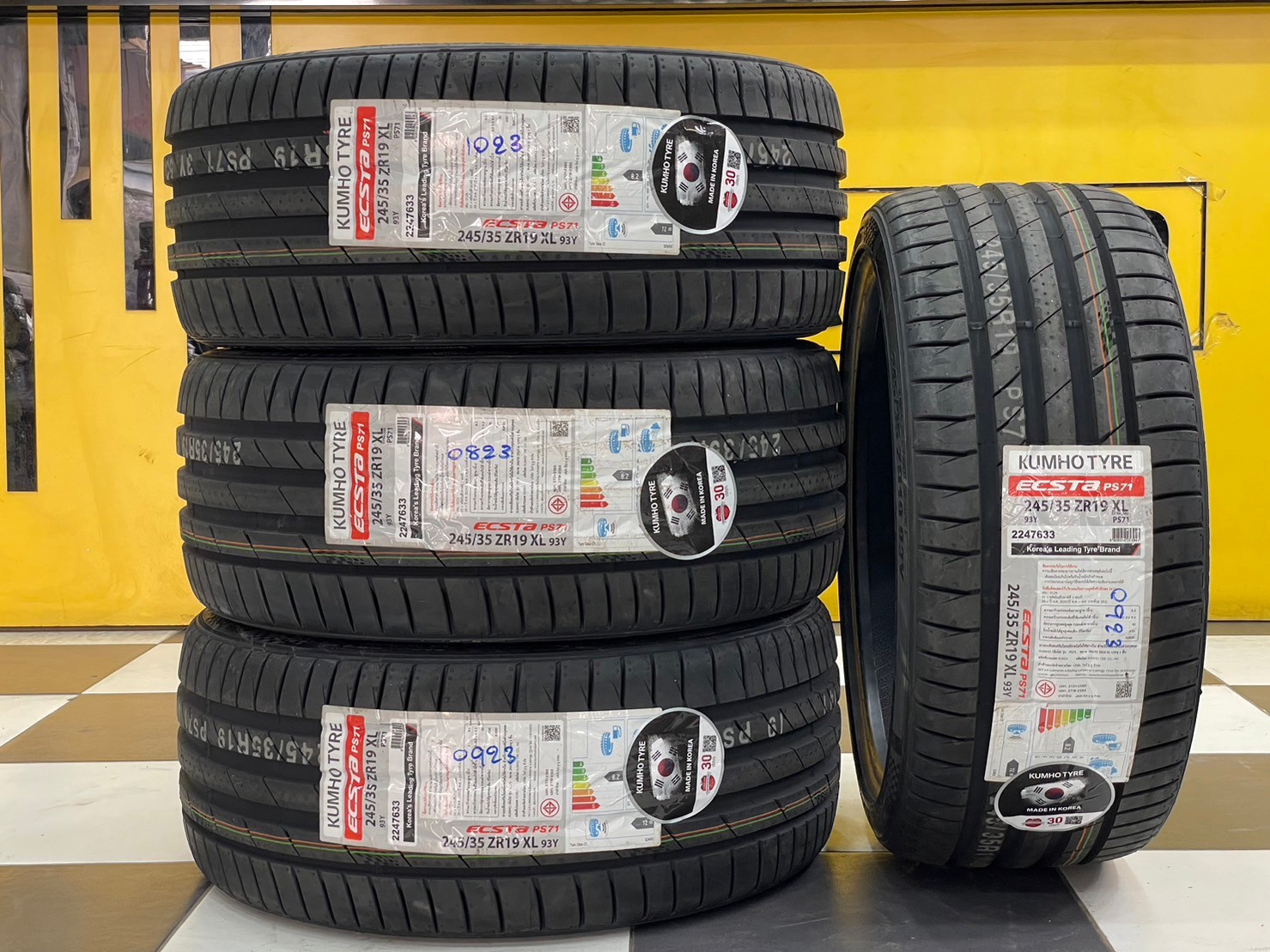 🚘ยางคัมโฮ KUMHO PS71 245/35R19 🚘 ยางสมรรถนะสูง คุณภาพดี นุ่มเงียบ เกาะถนนดี พร้อมติดตั้งฟรี ยางใหม่ปี2023