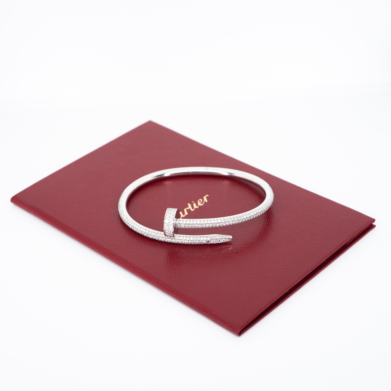 **Sold** แหวน Cartier Juste Un Clou Bracelet with Pave Diamond ทองขาว18K ไซส์ 16# (Used) +กล่องและการ์ดไทย2022