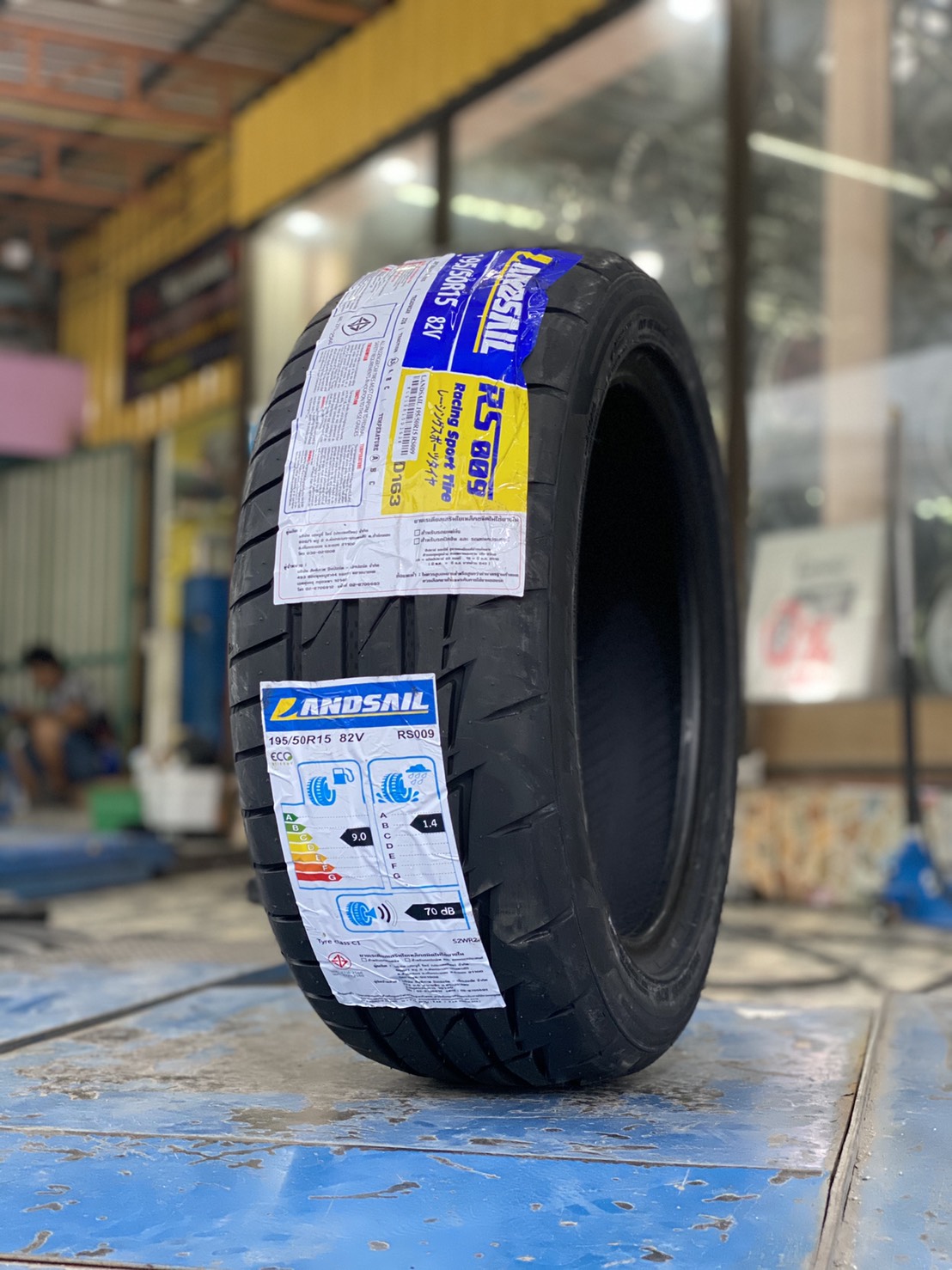 ยางลายซิ่ง 🔥🔥🔥Landsail RS009 195/50R15👍 ยางMade in Thailand 🔥🔥ลายเดียวRe003 ยางใหม่ปี21