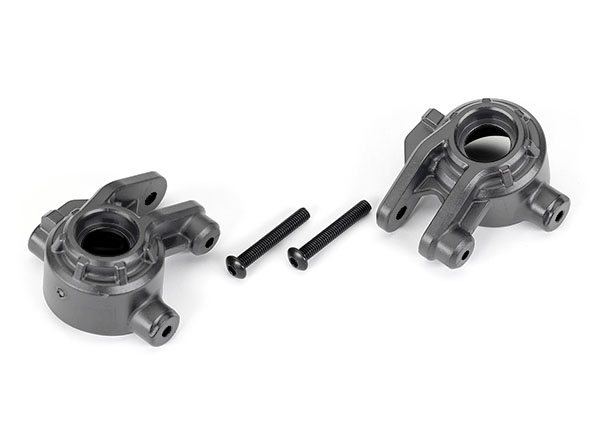 9037-GRAY Steering blocks, extreme heavy duty, gray (left & right)/ 3x20mm BCS (2) (for use with #9080 upgrade kit)