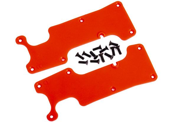 9634R Suspension arm covers, red, rear (left and right)/ 2.5x8 CCS (12)