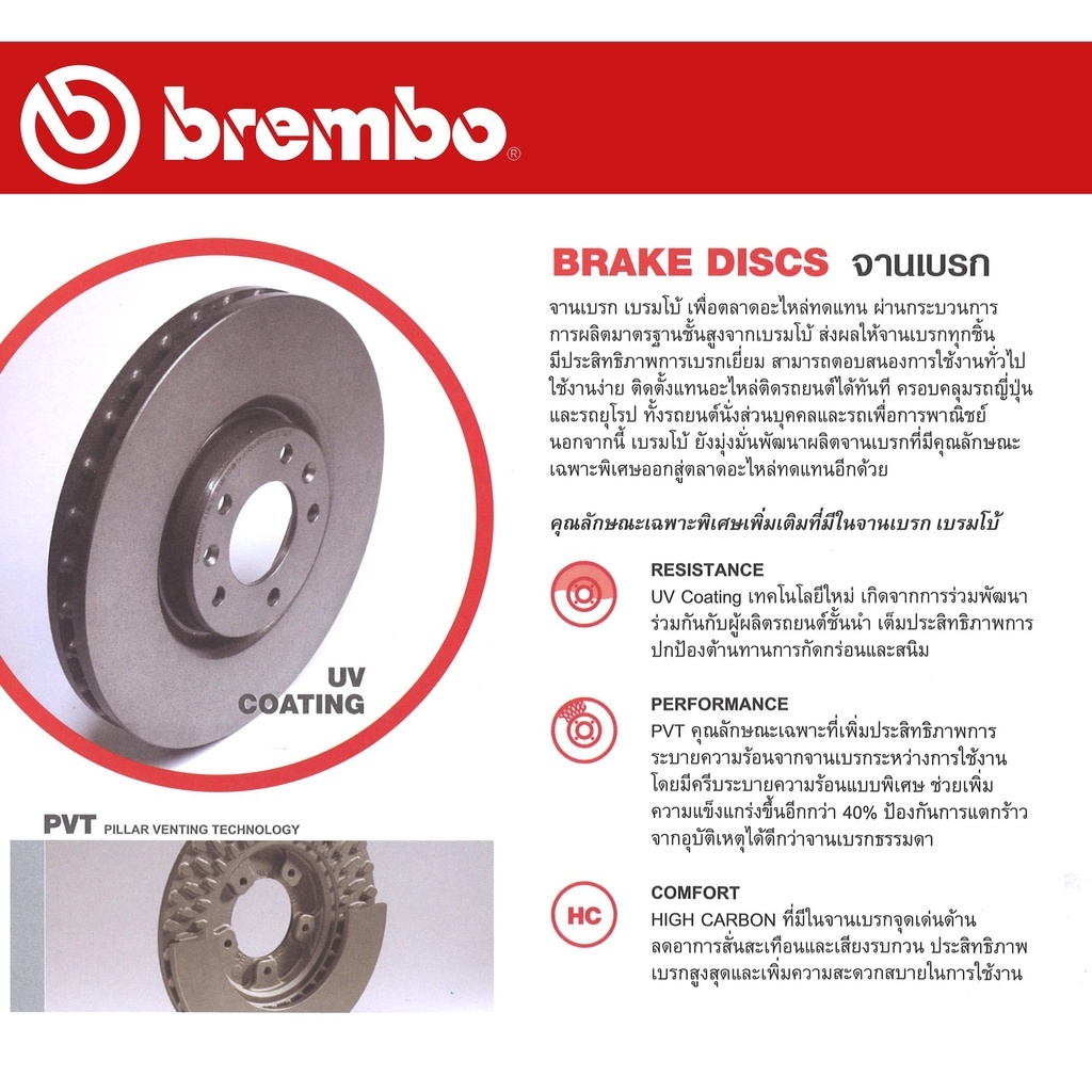 Brembo จานเบรคหน้า-หลัง #BMW X1 E84 (18i 20d) (HC)/บีเอ็มดับบลิว