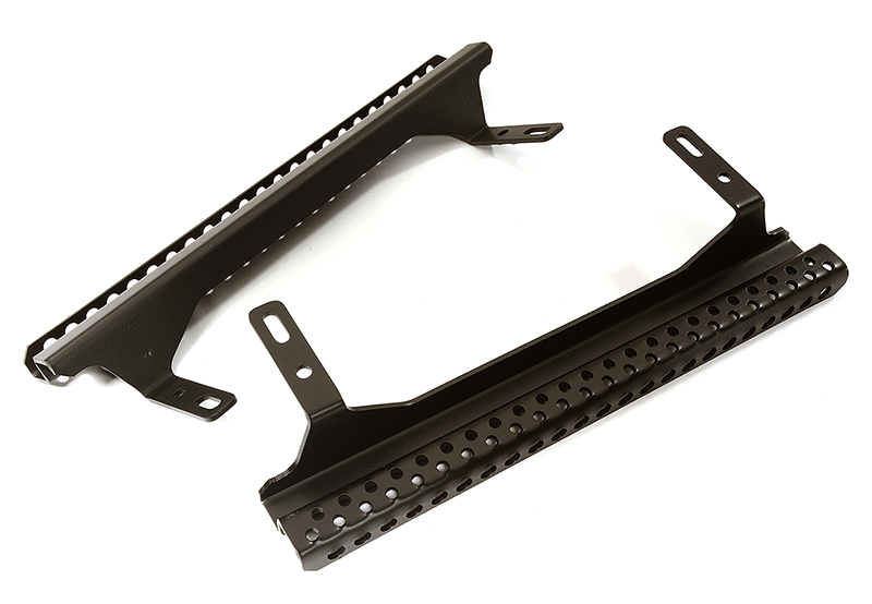 INT-C28469BLACK Alloy Machined Side Step Plate Set for Traxxas TRX-4 Scale & Trail Crawler