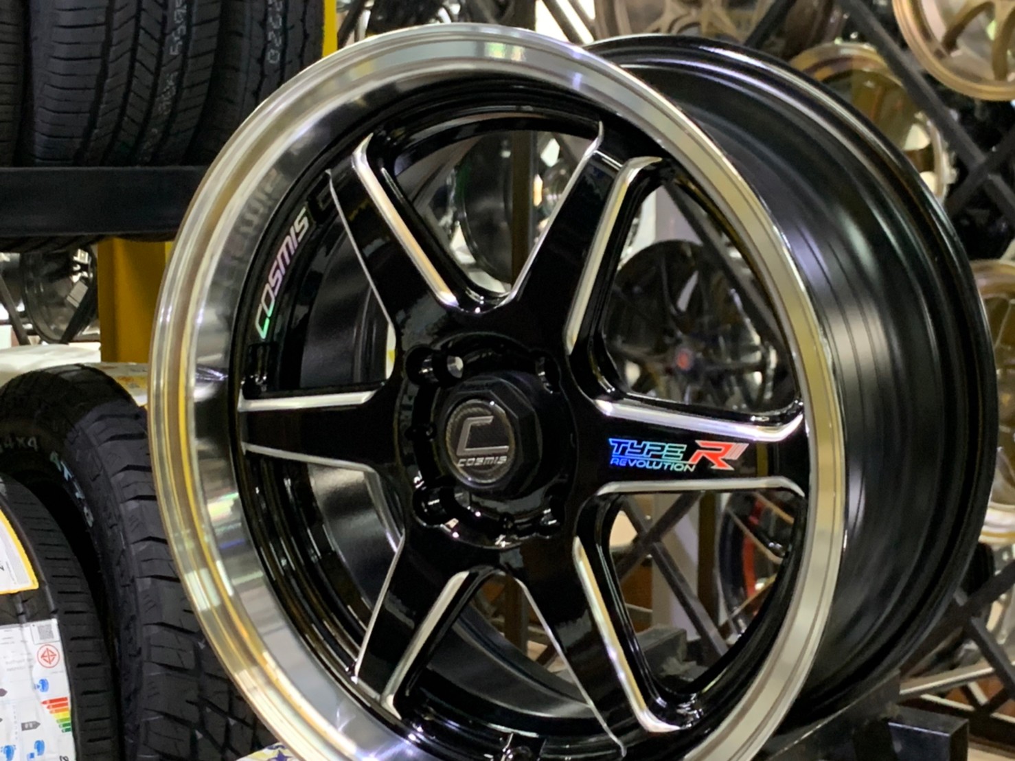 ล้อแม็กซ์ใหม่ขอบ15 #COSMIS TYPE-R 4รู100 กว้าง7 ออฟ35