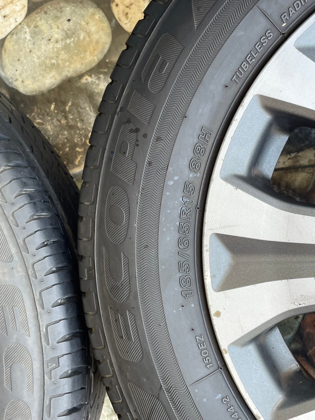 ล้อแม็กซ์เดิม Honda City ขอบ 15 4x100 พร้อมยาง Bridgestone