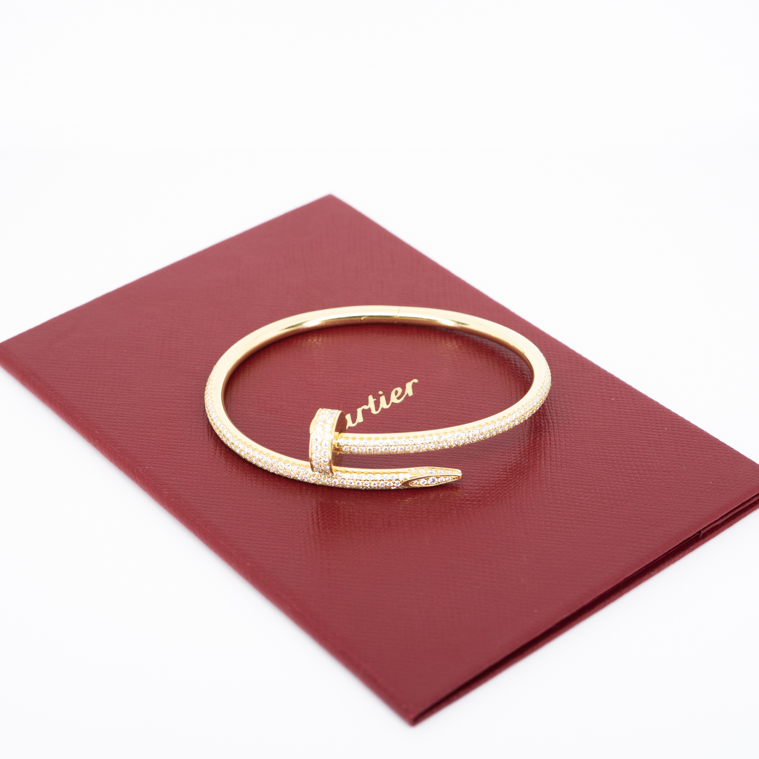 **Sold** แหวน Cartier Juste Un Clou Bracelet with Pave Diamond ทองคำ18K ไซส์ 16# (Used) +กล่องและการ์ดไทย2022