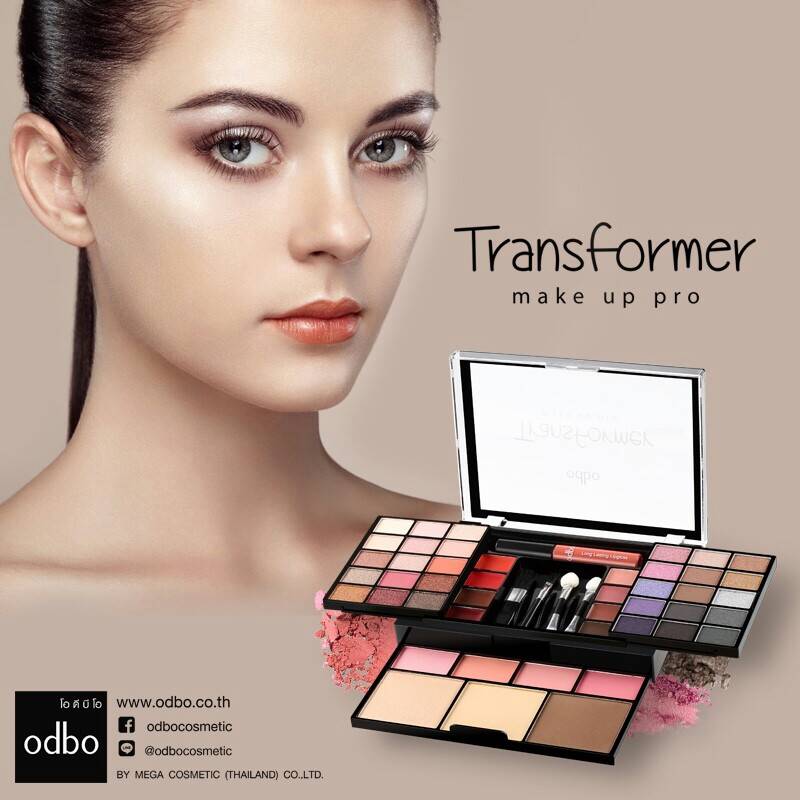 odbo Transformer Make Up Pro ( โอดีบีโอ ทรานฟอร์เมอร์ เมค อัพ โปร พาเลต อายแชโดว 30 เฉดสี)