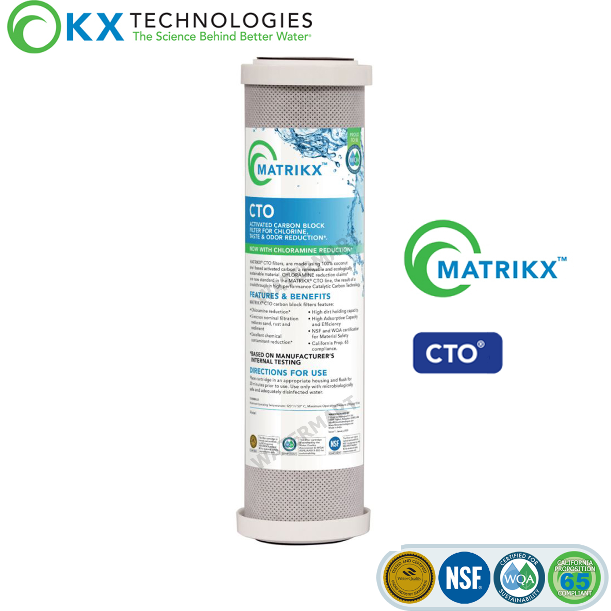MATRIKX ไส้กรองน้ำ Block Carbon รุ่น CTO 5 ไมครอน ขนาด 10 นิ้ว